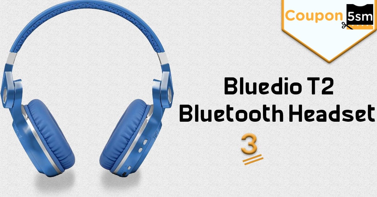 سماعات Bluedio T2 Bluetooth Headset - Blue