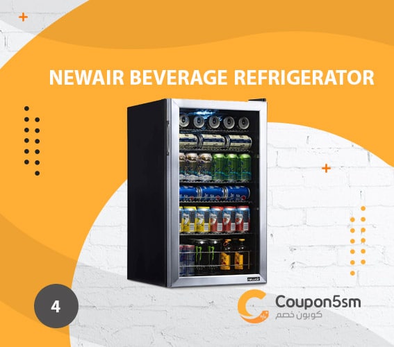 ثلاجة شفافة NewAir Beverage Refrigerator Cooler