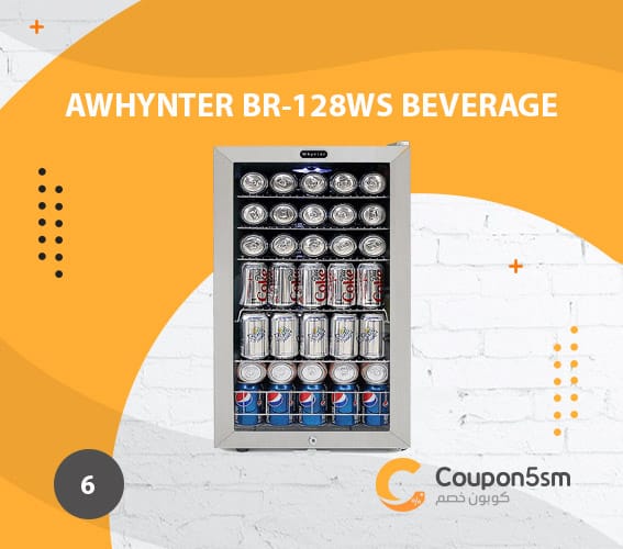 ثلاجة شفافة AWhynter BR-128WS Beverage Refrigerator