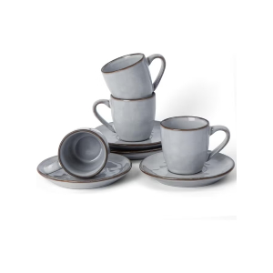 Famiware Ocean Espresso Set – 4 Cups, Unique Glaze Patterns, One Beautiful Coffee Moment — 68% Off!